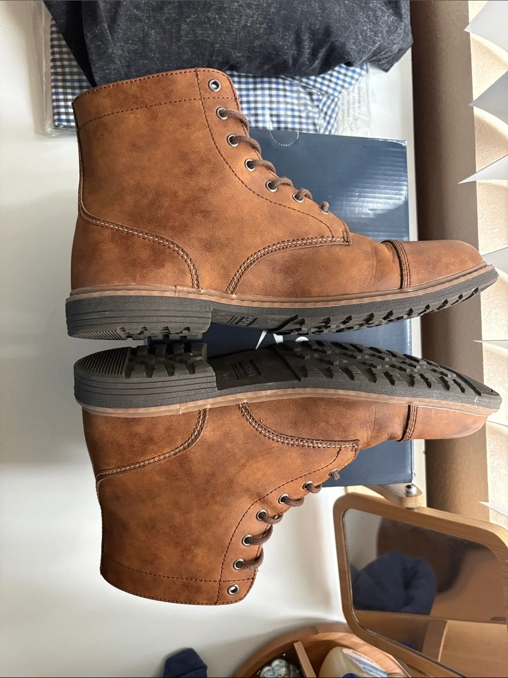 Men's Brown Lace-Up Boots 11.5